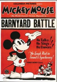 The Barnyard Battle mickey mouse cartoon poster